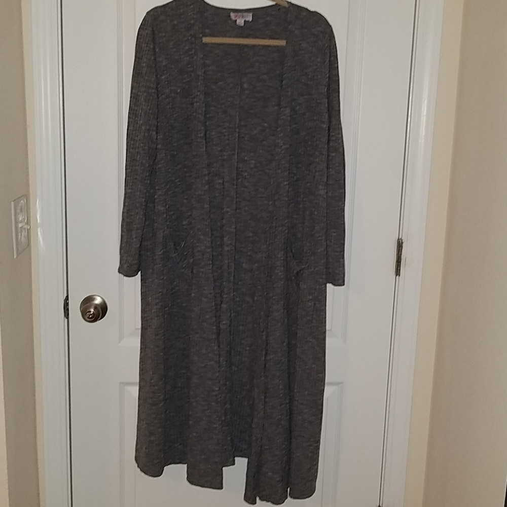 LuLaRoe Sarah duster - M heather gray